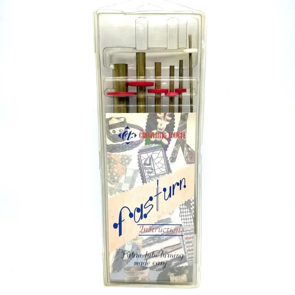 Vintage Fasturn Fabric Tube Turning System 6 Brass Tubes NO HOOKS Crowning Touch